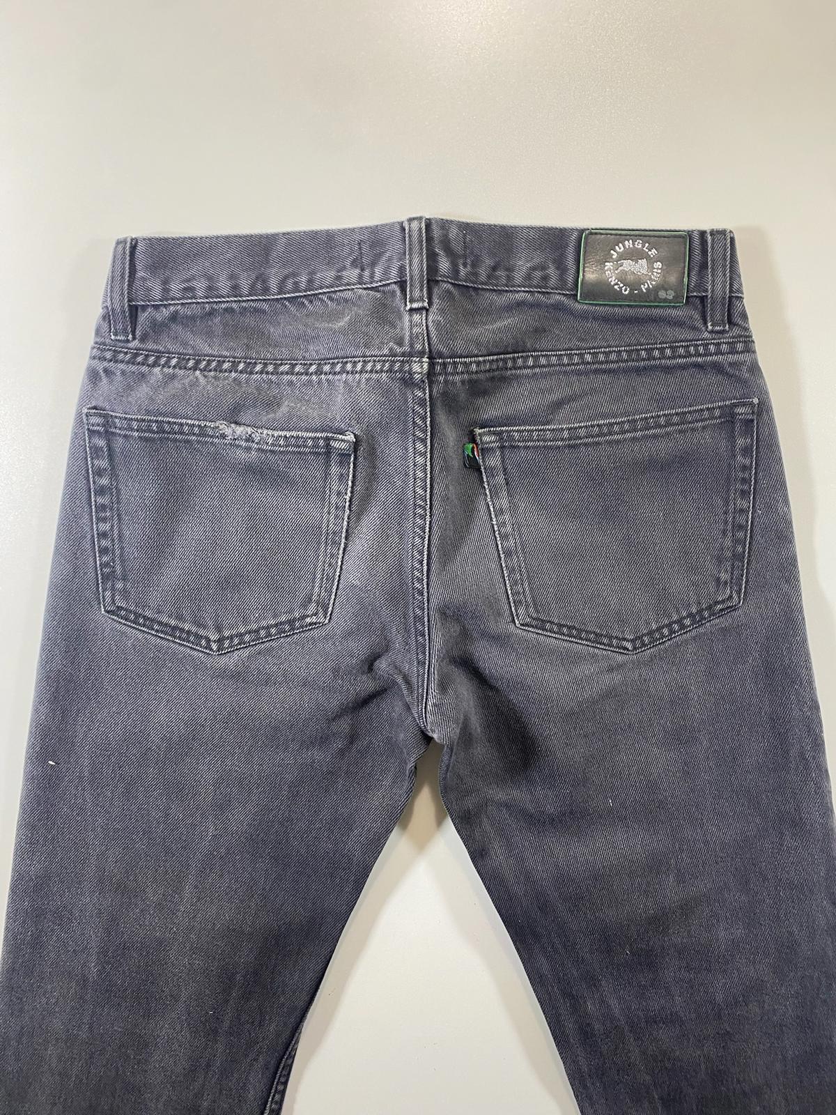 Kenzo H&M Black Denim Jeans with Distressed Details