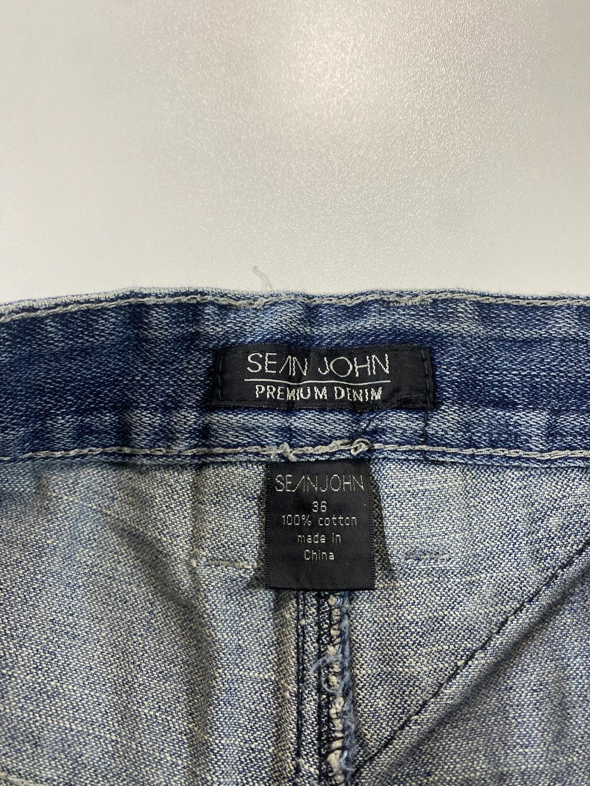 Vintage Sean John Blue Denim Jeans with Embroidered Details