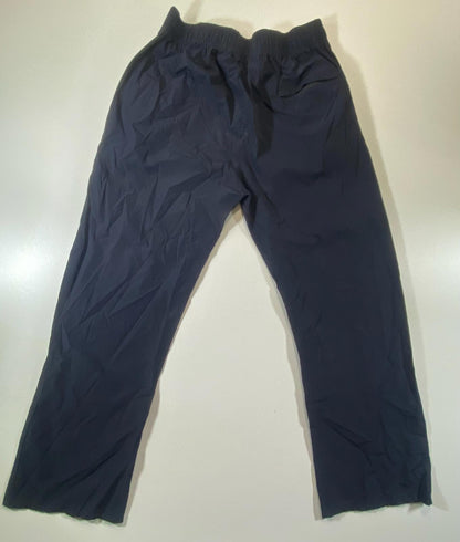 AMI Paris Navy Track Pants with Green Heart Logo