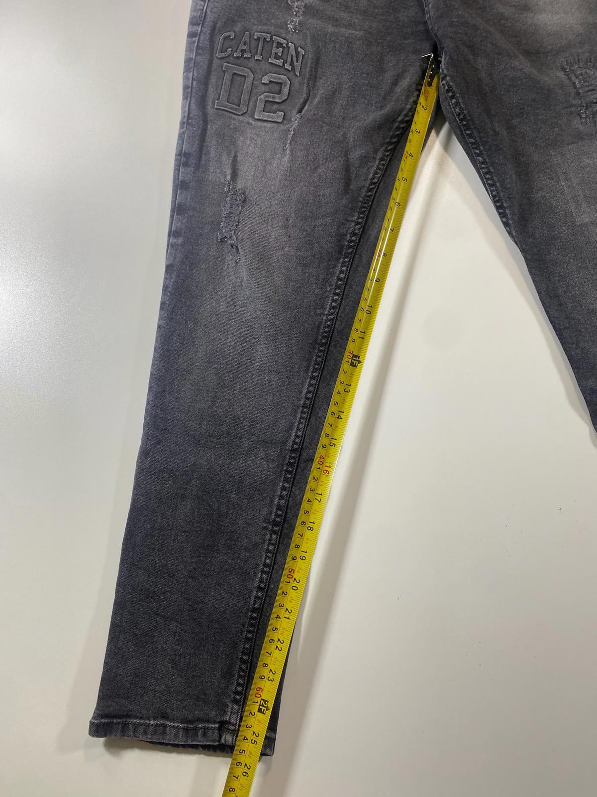 Dsquared2 Distressed Black Denim Jeans with CATEN D2 Patch