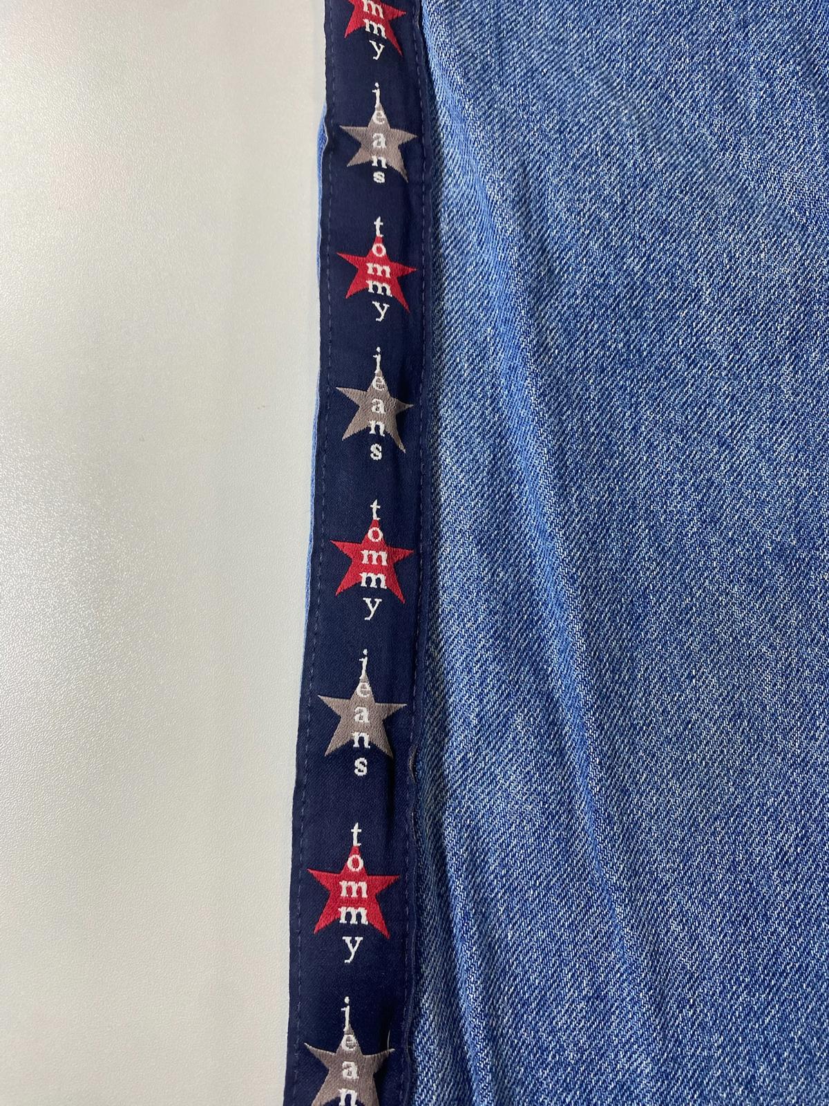 Vintage Tommy Jeans Blue Denim Pants with Star Side Stripes