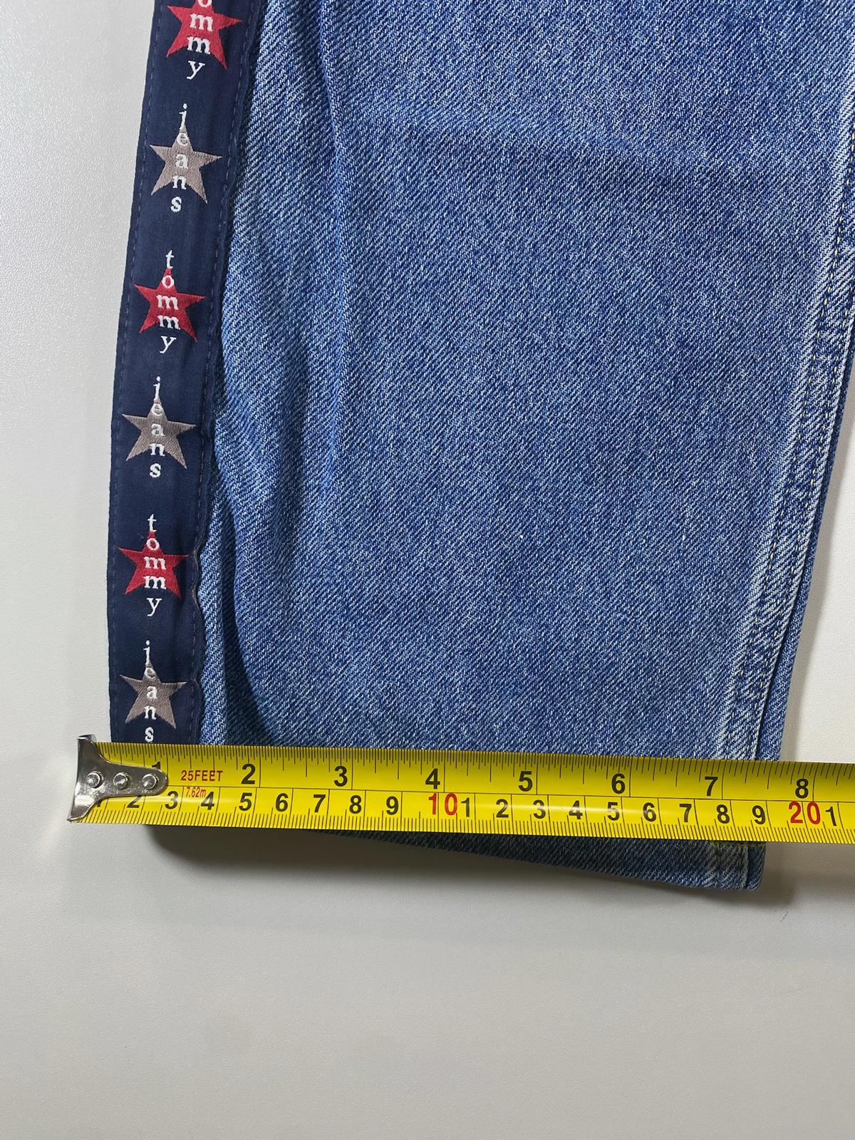 Vintage Tommy Jeans Blue Denim Pants with Star Side Stripes