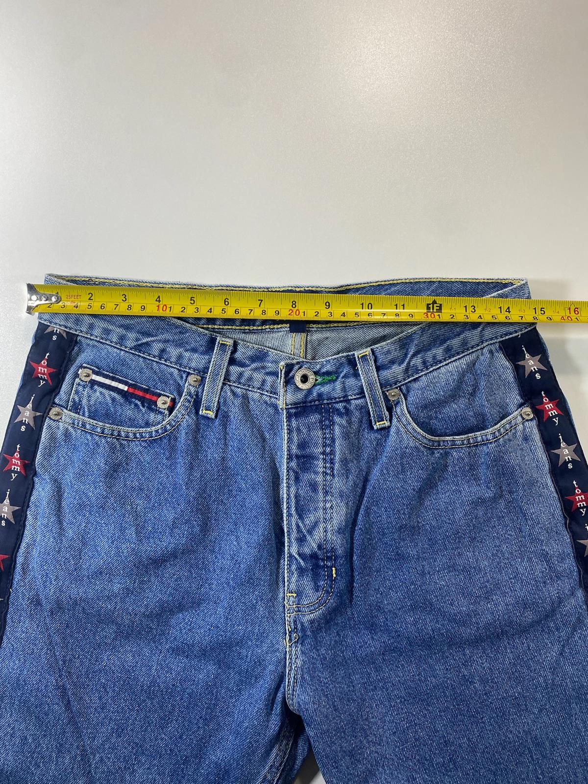 Vintage Tommy Jeans Blue Denim Pants with Star Side Stripes