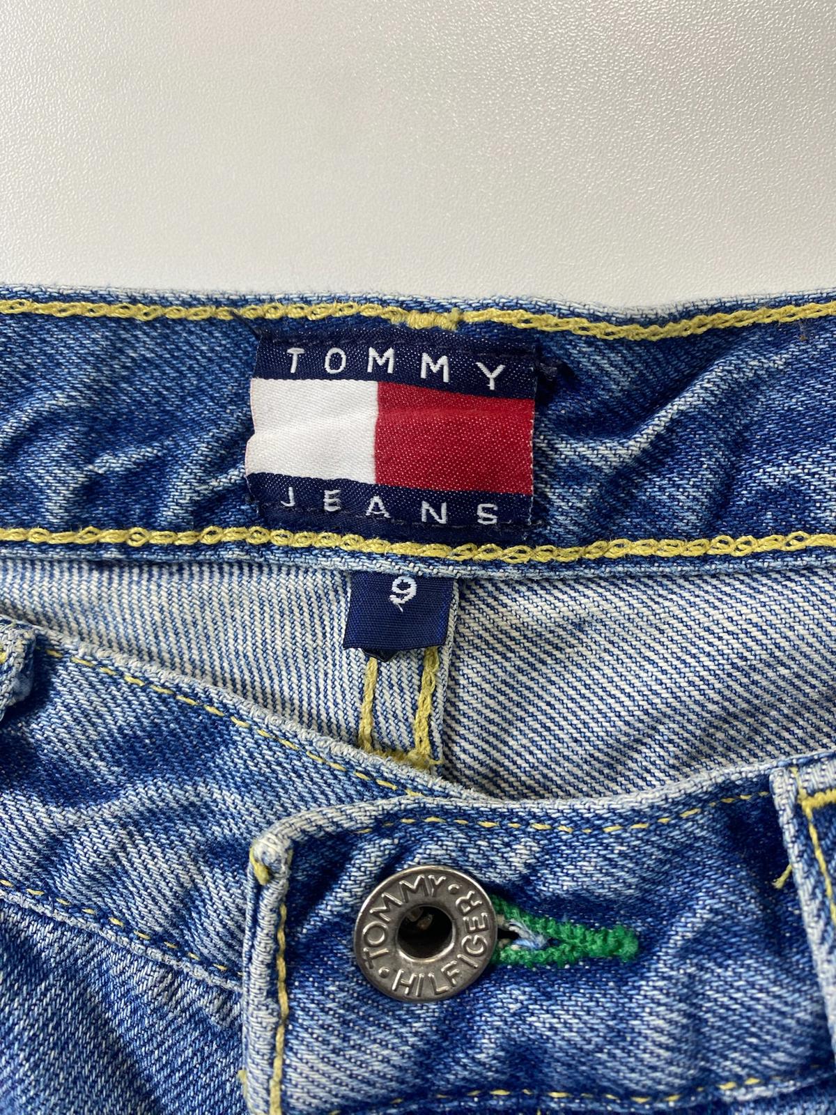 Vintage Tommy Jeans Blue Denim Pants with Star Side Stripes