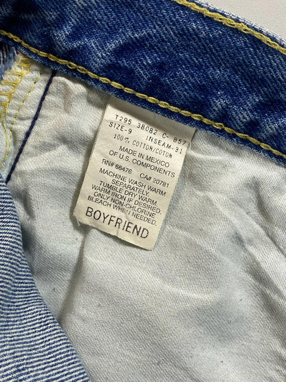 Vintage Tommy Jeans Blue Denim Pants with Star Side Stripes