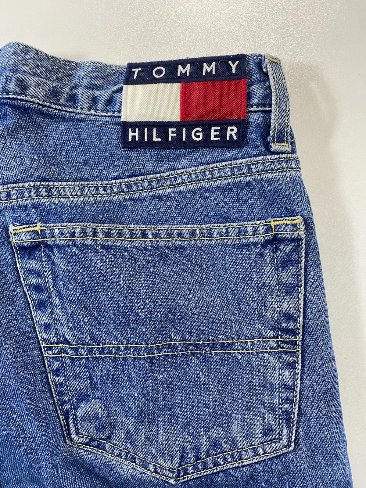 Vintage Tommy Jeans Blue Denim Pants with Star Side Stripes