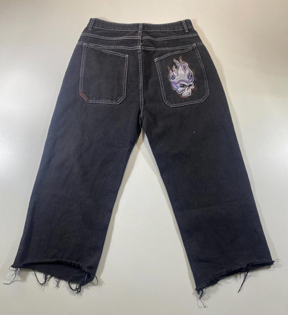 Vintage JNCO Black Wide Leg Denim Jeans 32