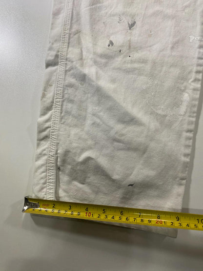 Vintage Dickies White Carpenter Pants w Paint Splatter 34