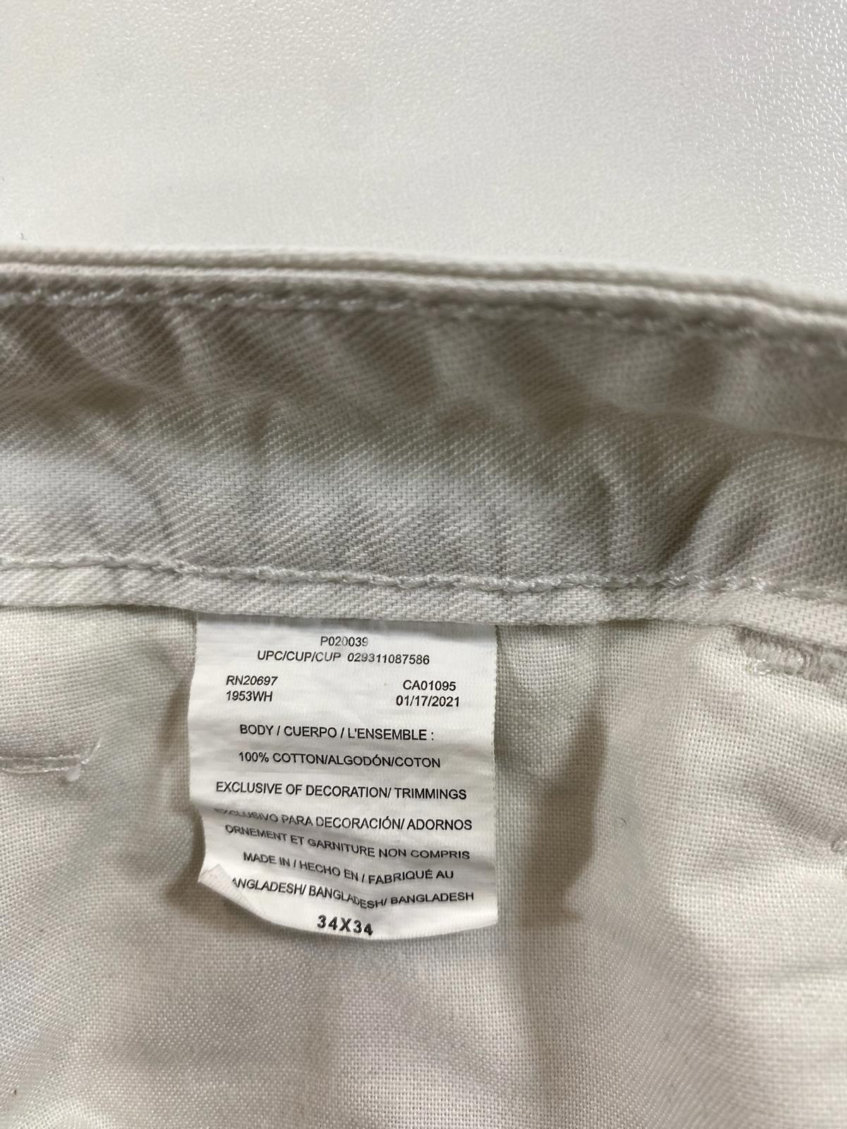 Vintage Dickies White Carpenter Pants w Paint Splatter 34