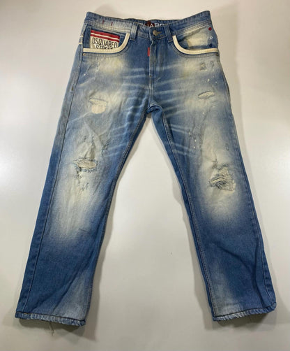 DSquared2 Distressed Blue Denim Jeans 32