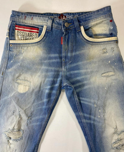 DSquared2 Distressed Blue Denim Jeans 32