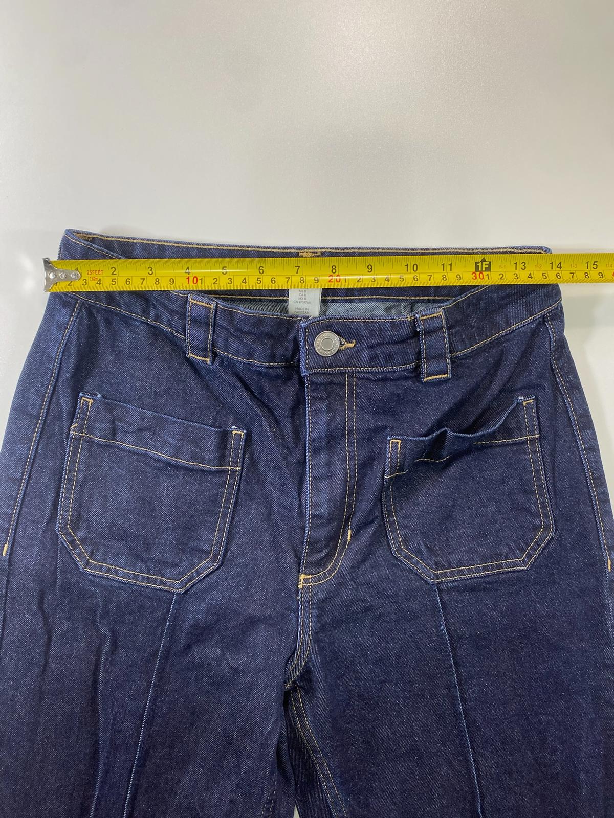 H&M Dark Blue Denim Jeans with Front Pockets 8
