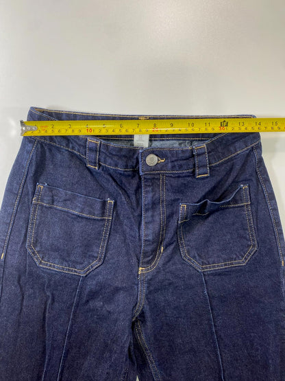 H&M Dark Blue Denim Jeans with Front Pockets 8