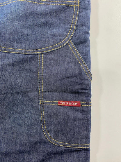 Vintage your body Men's Denim wide body cargo style pants