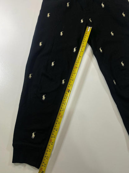 Ralph Lauren Black Jogger Pants Polo Logos youth XL