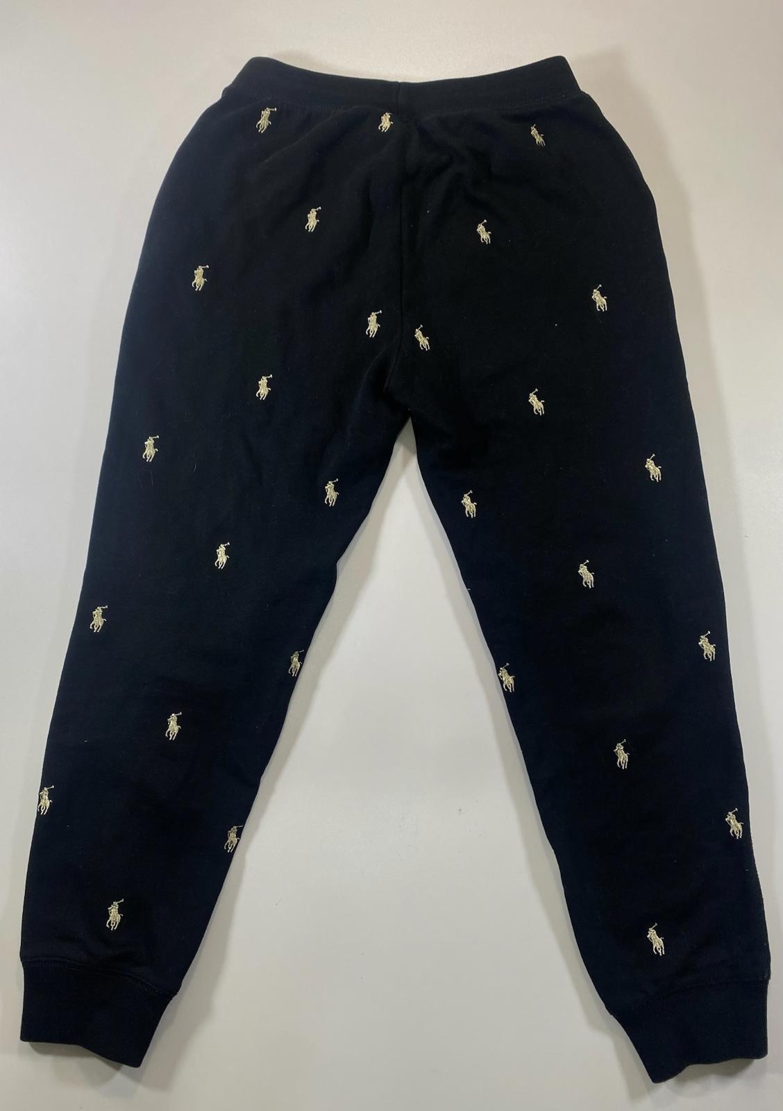 Ralph Lauren Black Jogger Pants Polo Logos youth XL