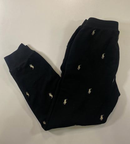 Ralph Lauren Black Jogger Pants Polo Logos youth XL