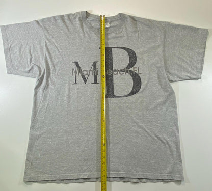 Vintage Miami Beach FL Graphic Grey T-Shirt