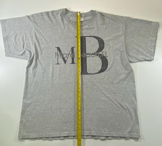 Vintage Miami Beach FL Graphic Grey T-Shirt