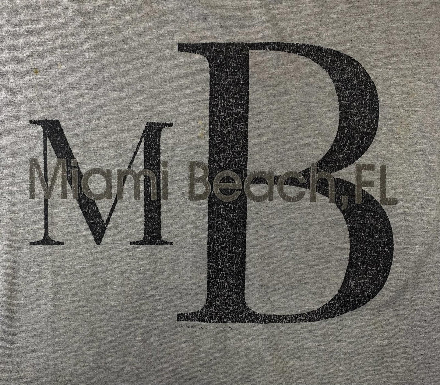 Vintage Miami Beach FL Graphic Grey T-Shirt