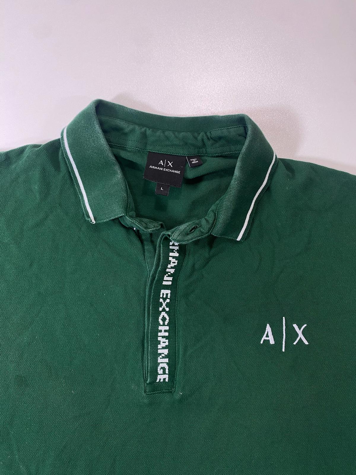 Armani Exchange Green Polo Shirt Size L