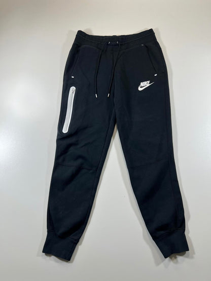 Nike Black Jogger Sweatpants with Reflective Zipper Pocket S