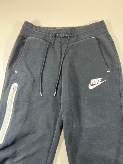 Nike Black Jogger Sweatpants with Reflective Zipper Pocket S