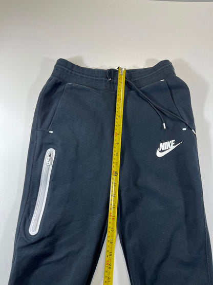 Nike Black Jogger Sweatpants with Reflective Zipper Pocket S