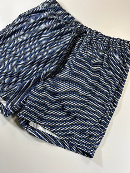 Nautica Men's Navy Patterned Swim Shorts L