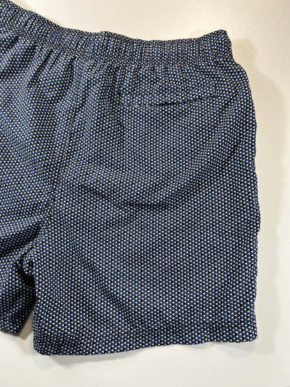 Nautica Men's Navy Patterned Swim Shorts L