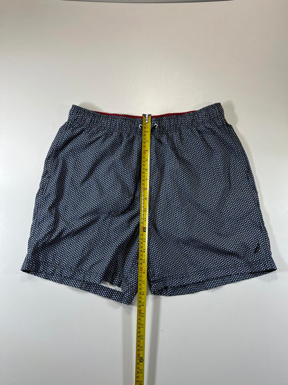 Nautica Men's Navy Patterned Swim Shorts L