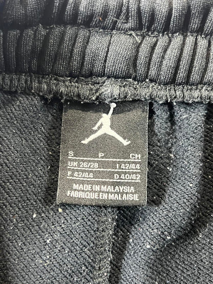 Jordan Black Athletic Shorts with Red Piping Detail Size S