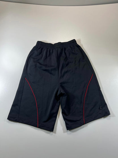 Jordan Black Athletic Shorts with Red Piping Detail Size S