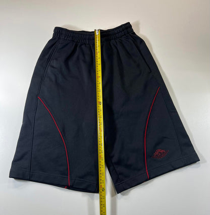 Jordan Black Athletic Shorts with Red Piping Detail Size S