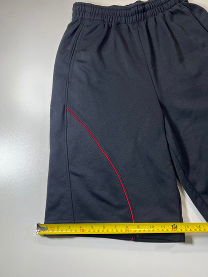 Jordan Black Athletic Shorts with Red Piping Detail Size S