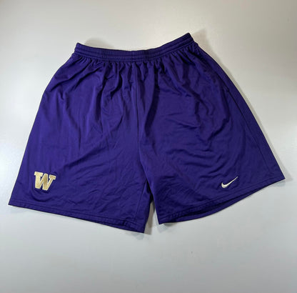 Nike Purple Athletic Shorts with 'W' Logo XL