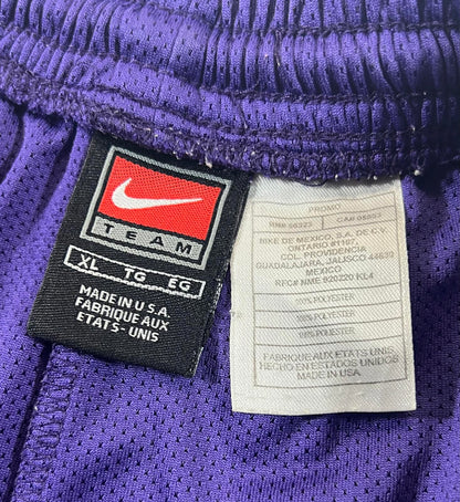 Nike Purple Athletic Shorts with 'W' Logo XL