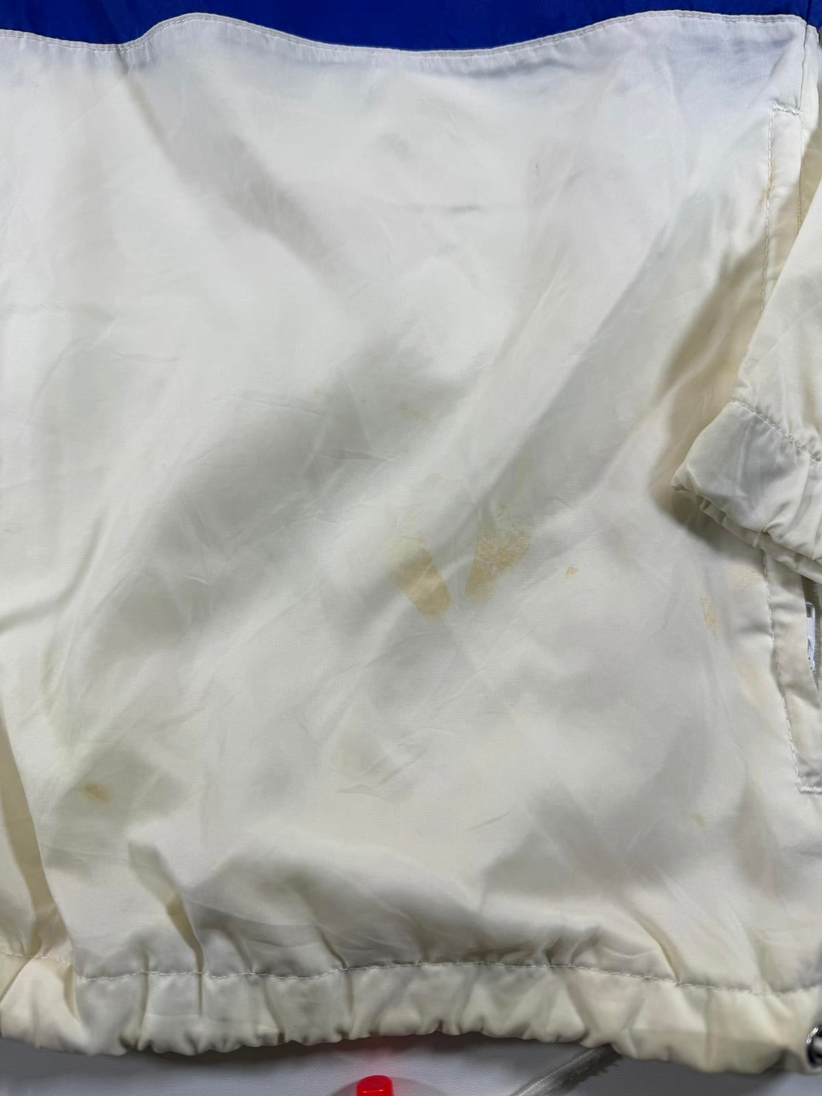 Vintage Nike White and Blue Windbreaker Jacket L