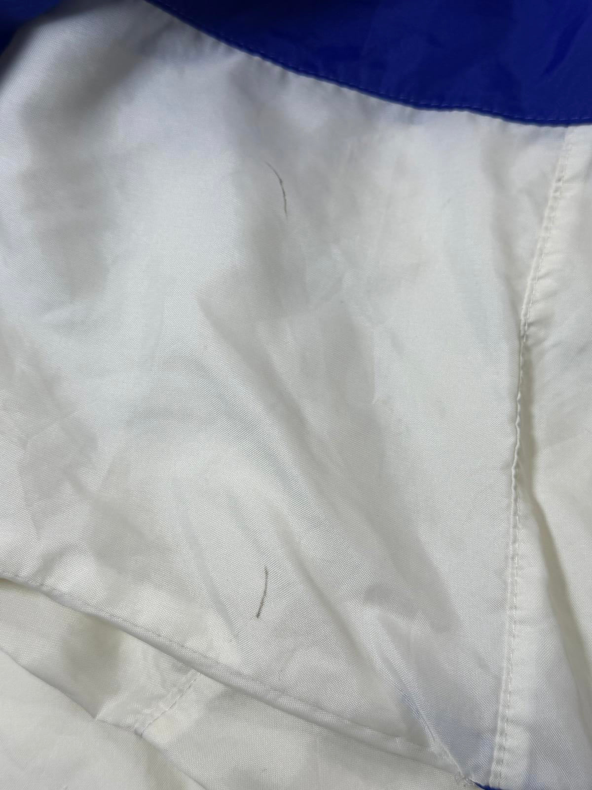 Vintage Nike White and Blue Windbreaker Jacket L