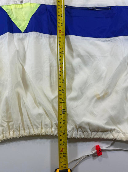 Vintage Nike White and Blue Windbreaker Jacket L