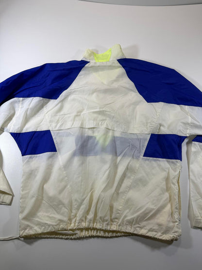 Vintage Nike White and Blue Windbreaker Jacket L