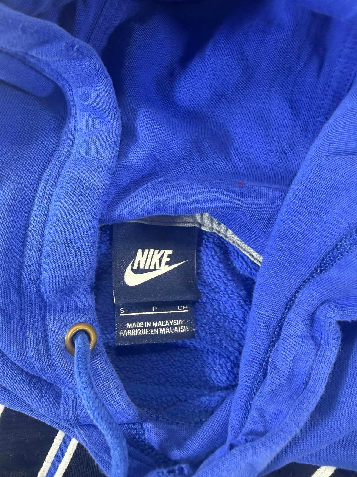 Nike Blue Pullover Hoodie with Black Logo S