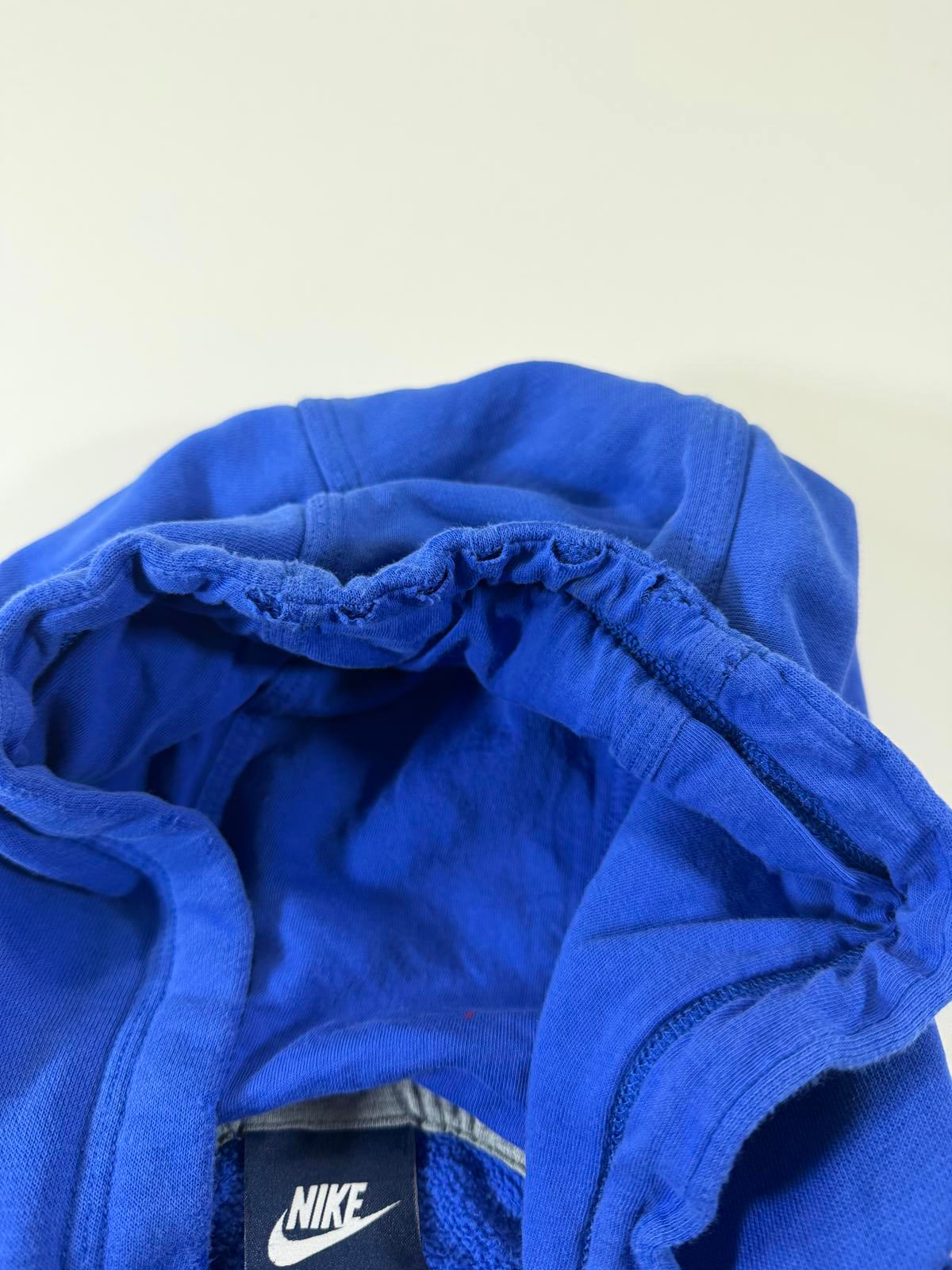 Nike Blue Pullover Hoodie with Black Logo S
