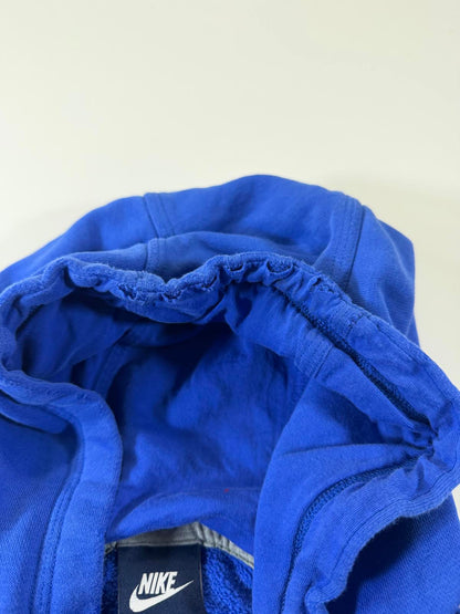 Nike Blue Pullover Hoodie with Black Logo S