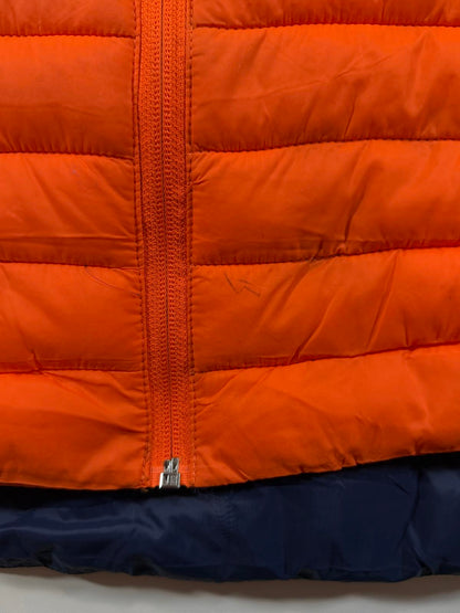 Orange Puffer Vest with Denver Broncos Logo L
