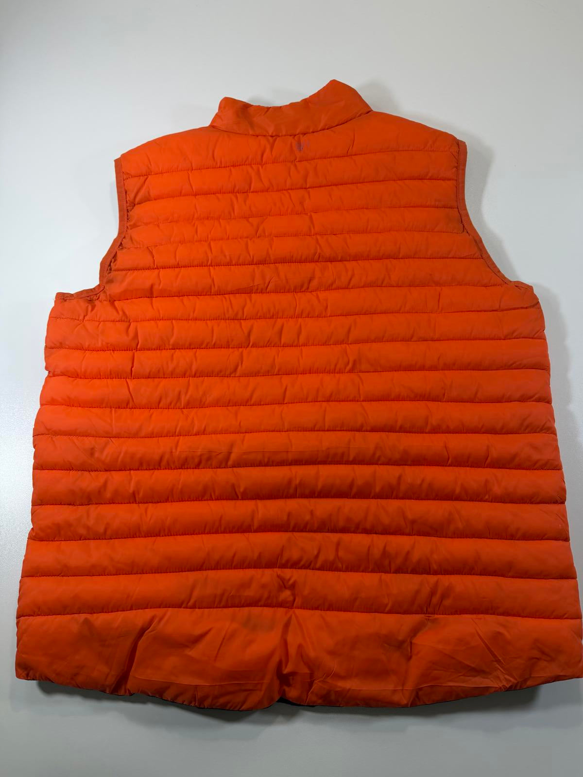Orange Puffer Vest with Denver Broncos Logo L