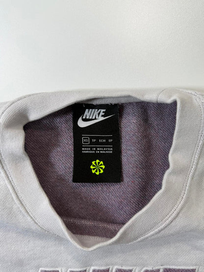 Nike Grey Crewneck Sweatshirt with Purple Logo M