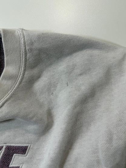 Nike Grey Crewneck Sweatshirt with Purple Logo M