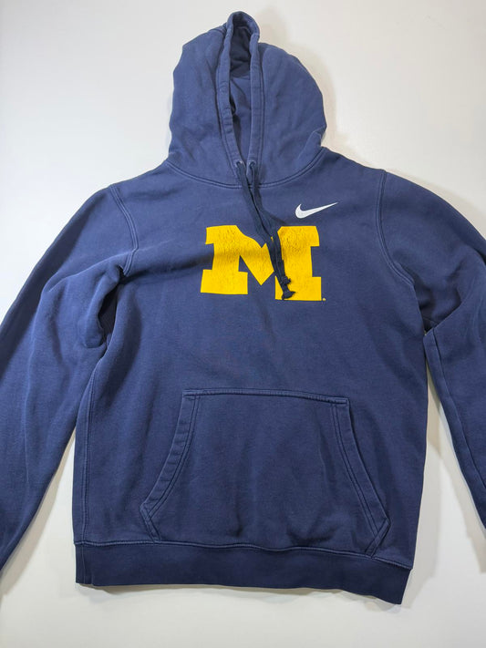 Nike University of Michigan Hooded Sweatshirt Size Small M