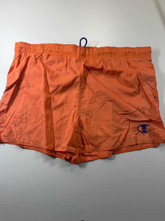 Champion Orange Swim Shorts with Logo Embroidery
